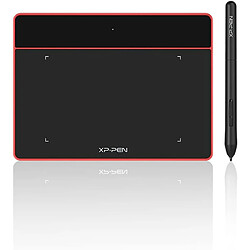 XP-Pen Deco Fun S Rouge Tablette graphique,6x4 pouces,8192 niveaux,couleur rouge, compatible Mac Windows Chrome Linux