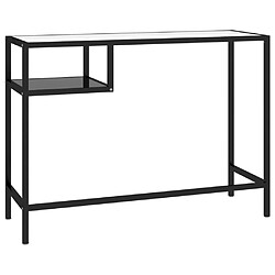 Maison Chic Bureau d'ordinateur solide,Table de travail Noir 100x36x74 cm Verre -GKD76790 pas cher