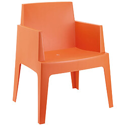 Alterego Chaise design 'PLEMO' orange en matière plastique