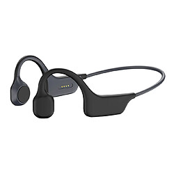 Universal Étanche Bluetooth 5.0 Casque sans fil Casque à conduction osseuse Casque de sport extérieur avec microphone | Casque Bluetooth (noir) 