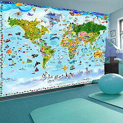 Paris Prix Papier Peint World Map for Kids 210 x 300 cm