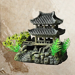 Artisanat Résine Décor Rockery Aquarium Caves Pour Fish Tank Ornement Plantes Maison Yunhe Tower pas cher