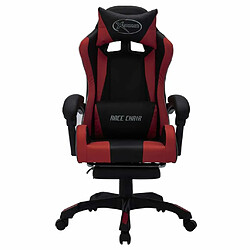 Acheter Maison Chic Chaise de jeu vidéo avec LED, Chaise gaming, Fauteuil gamer d'ordinateur,Chaise de Bureau RVB Bordeaux et noir Similicuir -GKD95649