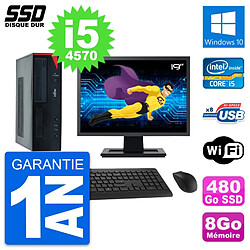 PC Fujitsu E520 DT Ecran 19" Intel i5-4570 RAM 8Go SSD 480Go Windows 10 Wifi · Occasion 