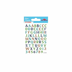 Youdoit 69 Autocollants - Alphabet - Tons bleus - Paillettes - 0,8 cm