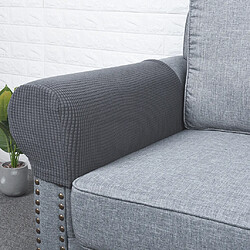 ensemble de 4 accoudoirs de sofa de meubles de flanelle couvre protecteurs gris