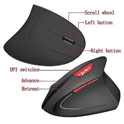 Avis Universal T24 2,4g Mouse sans fil souris verticale ergonomique avec récepteur USB 2400dpi vertical ergonomique