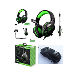 Casque Gamer Pro H3 pour Xbox One - Series X | S - PC / Stéréo / Xbox Edition Spirit of Gamer + Souris Sanf Fil Porsche Noire HQ