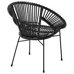 Acheter Beliani Chaise de salle à manger Rotin Noir SARITA