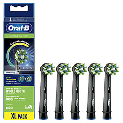 Oral-B CrossAction 80339542 tête de brosses 5 pièce(s) Noir 