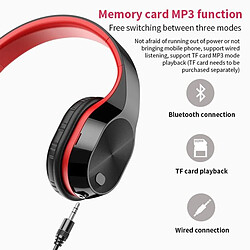 Universal T5 casque de jeu pliable stéréo pour bluetooth 5.0 support carte TF casque 9D casque hifi casque pliable sans fil casque oreille bouchon d'oreille casque