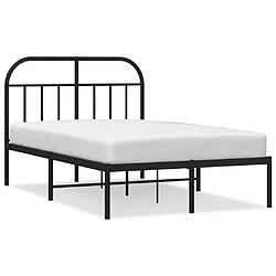 Maison Chic Lit adulte - Cadre de lit métal avec tête de lit,Structure du lit Contemporain pour chambre noir 120x200 cm -MN36970