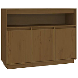 vidaXL Buffet Marron miel 104,5x34x80 cm Bois massif de pin