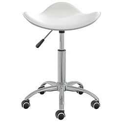 vidaXL Chaise pivotante de salle à manger Blanc Similicuir