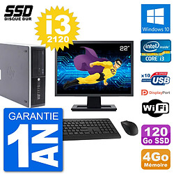 PC HP Compaq Pro 6300 SFF Ecran 22" i3-2120 RAM 4Go SSD 120Go Windows 10 Wifi · Occasion 