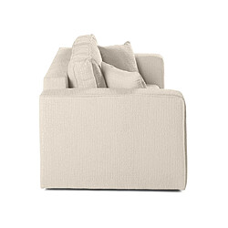 Bestmobilier Topaze - canapé droit 2 places - en tissu velours relief