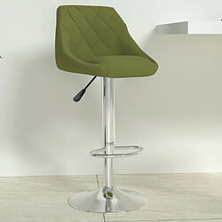 vidaXL Tabouret de bar Vert clair Velours 