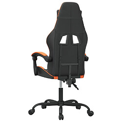 Acheter vidaXL Chaise de jeu pivotante Noir et orange Similicuir