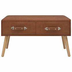 Avis vidaXL Table basse Marron 80x40x46 cm Similicuir