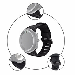 Wewoo Bracelet pour montre connectée Smartwatch avec en silicone Suunto Core noir pas cher