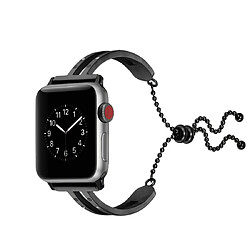 Wewoo Pour Apple Watch Génération 3/2 / 1 38mm Bracelet Universel Noir en Acier Inoxydable