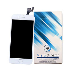 Visiodirect Ecran complet pour IPHONE 6 blanc (avec nappes et bouton home) vitre tactile et ecran LCD Téléphone portable