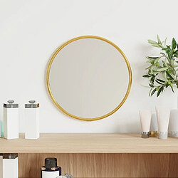 Maison Chic Miroir mural | Miroir Décoration pour Maison Salle de Bain Doré ? 20 cm Rond -GKD21083