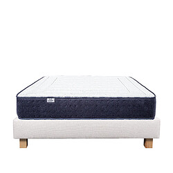 LUXURY LITERIE Ensemble matelas Nuage 160x200 cm + sommier beige ep20cm