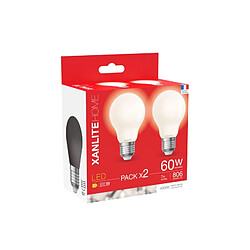 But Lot 2 ampoules LED A60 E27 XANLITE HOME Blanc froid pas cher