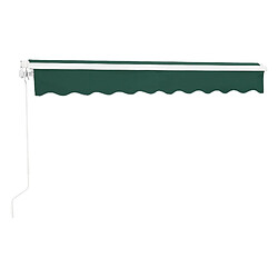 Acheter Helloshop26 Store banne avec manivelle 350 x 250 cm vert foncé 03_0008312