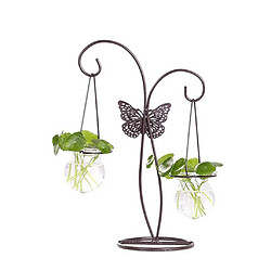 forme de papillon hydroponique plante transparente suspendue vase de fleurs conteneur un