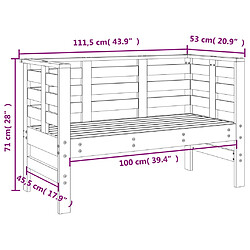 vidaXL Salon de jardin 3 pcs bois massif douglas pas cher