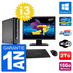 PC HP ProDesk 400 G1 SFF Ecran 27" i3-4130 RAM 16Go Disque 2To Windows 10 Wifi · Occasion 