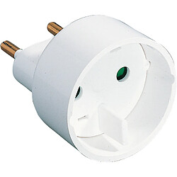 Adaptateur secteur de voyage 6A - fiche France 16A - Secteur II - blanc - Lebenoid