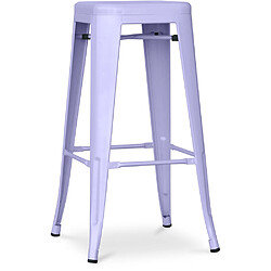 ICONIK INTERIOR Tabouret de bar - Design industriel - 76cm - Nouvelle édition- Stylix Lavande 