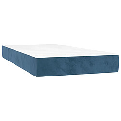 Maison Chic Lit Adulte - Lit simple Lit à sommier tapissier avec matelas moelleux - Meuble de Chambre - Bleu foncé 100x200 cm -MN26927 pas cher