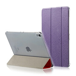 Wewoo Housse Étui Coque Etui en cuir PU magnétique avec rabat horizontal Silk Texture pour iPad Pro 11 pouces 2018avec support rabattable et fonction veille / réveil violet