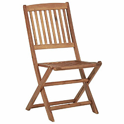 Maison Chic Lot de 2 Chaises pliables d'extérieur| Chaises Relax de jardin Bois d'acacia solide -GKD80966