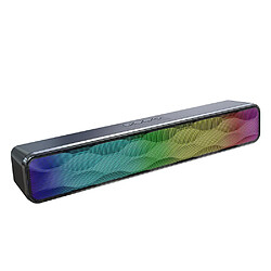 Yonis Enceinte Bluetooth Sans Fil USB Longue Autonomie Effet Lumineux RGB Noir Enceinte Bluetooth Sans Fil USB Longue Distance Avec Effets Lumineux RGB Et Son Stéréo Puissant YONIS