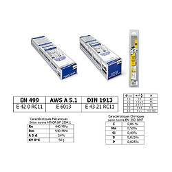 Avis Lot de 9 électrodes rutiles pour soudage d'aciers courants Ø3.2mm livrées sous blister GYS 084346