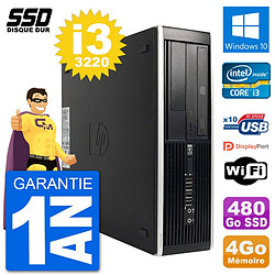 PC HP Compaq Pro 6300 SFF Intel i3-3220 RAM 4Go SSD 480Go Windows 10 Wifi - Occasion