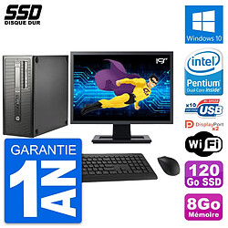 PC Tour HP EliteDesk 800 G1 Ecran 19" G3220 RAM 8Go SSD 120Go Windows 10 Wifi · Occasion 