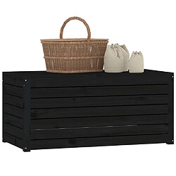 Avis vidaXL Boîte de jardin noir 101x50,5x46,5 cm bois massif de pin