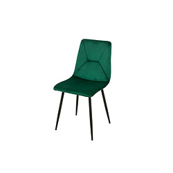 Chaise Romimex Vert Velours Métal 45 x 89 x 55 cm 