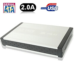 Wewoo Boîtier disque dur argent Haute vitesse 3,5 pouces HDD SATA & externe IDE, prise en charge USB 2.0