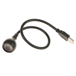 Lampe flexible de lumière d'USB LED pour l'étude de lit de PC d'ordinateur Noir + blanc