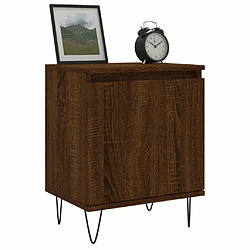 Avis Maison Chic Tables de chevet 2pcs - Table basse Table de nuit - chêne marron 40x30x50cm bois d'ingénierie -MN81676