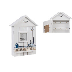 Armoire à clés Romimex Blanc 20 x 31 x 7 cm Petit maison 