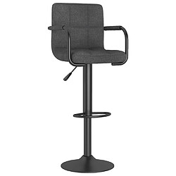 vidaXL Tabouret de bar Gris foncé Tissu