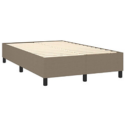 Acheter vidaXL Sommier à lattes de lit et matelas et LED Taupe 120x200cm Tissu